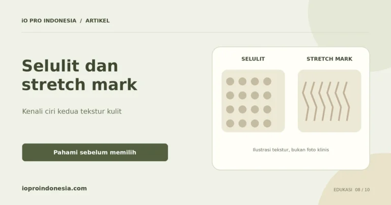 Diagram simbolis dua tekstur: lekukan pada selulit dan garis pada stretch mark; bukan foto tubuh atau hasil perawatan.