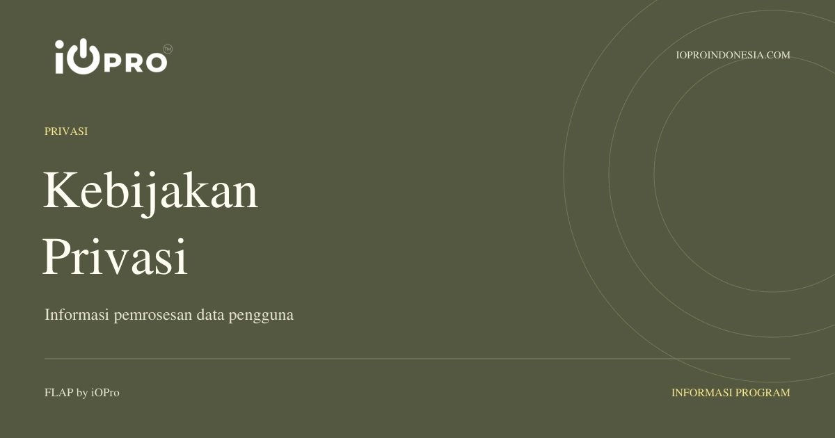 Kebijakan privasi iOPro Indonesia